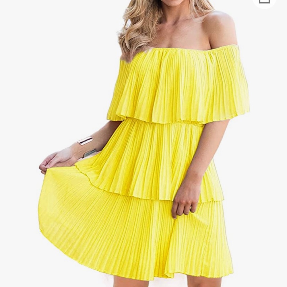 Off the shoulder ruffled dress